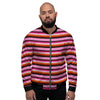 Red And Pink Mexican Baja Men's Bomber Jacket-grizzshop