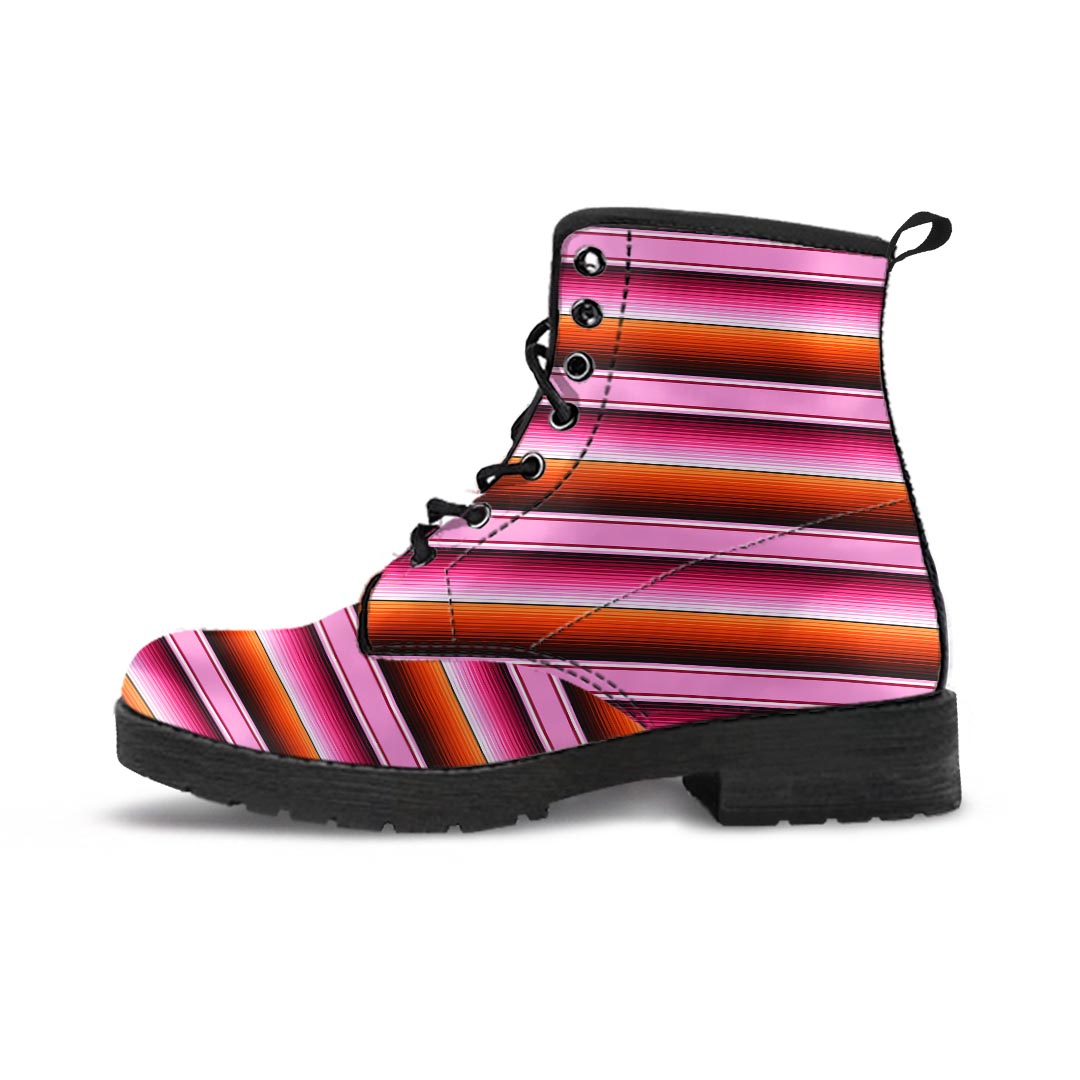 Red And Pink Mexican Baja Men's Boots-grizzshop