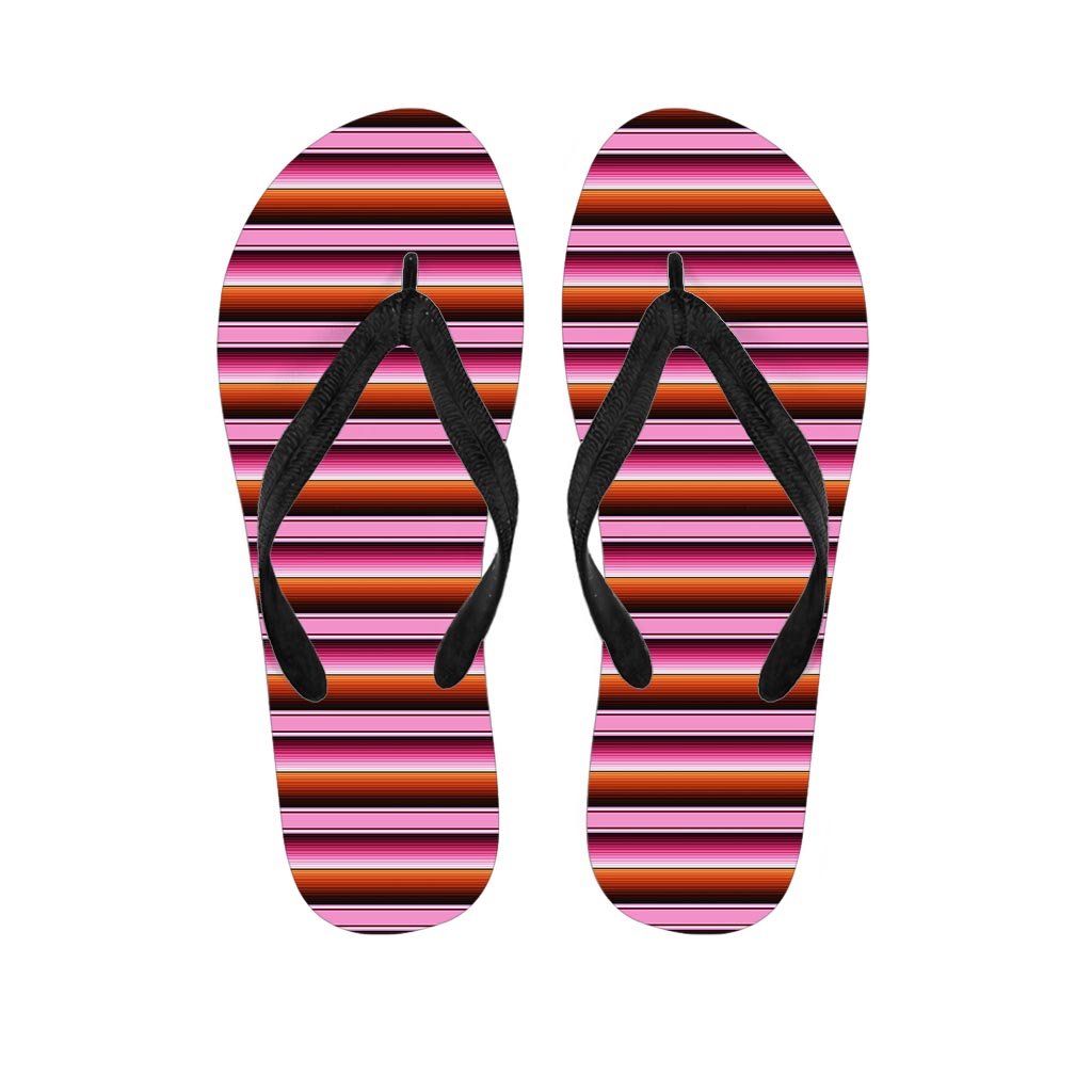 Red And Pink Mexican Baja Men's Flip Flops-grizzshop