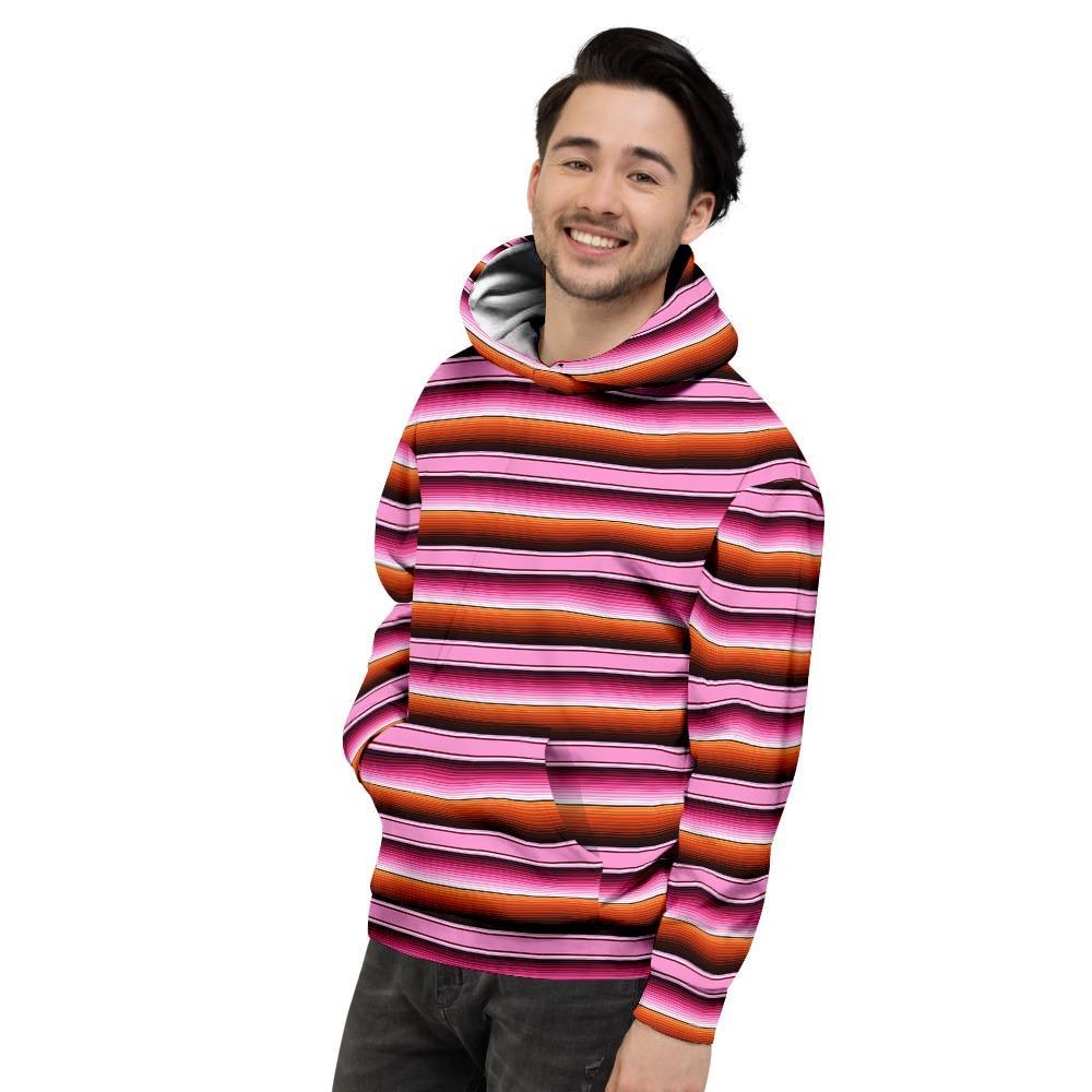 Red And Pink Mexican Baja Men's Hoodie-grizzshop