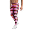 Red And Pink Mexican Baja Men's Leggings-grizzshop