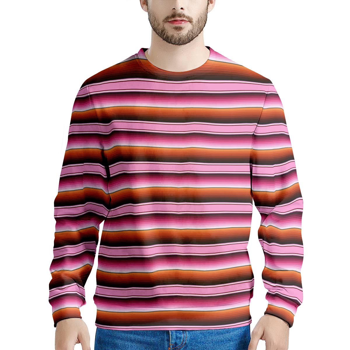 Red And Pink Mexican Baja Men's Sweatshirt-grizzshop