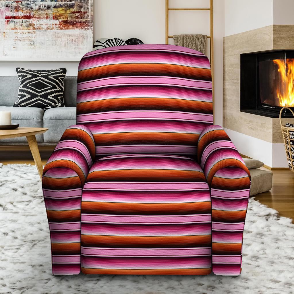 Red And Pink Mexican Baja Recliner Cover-grizzshop