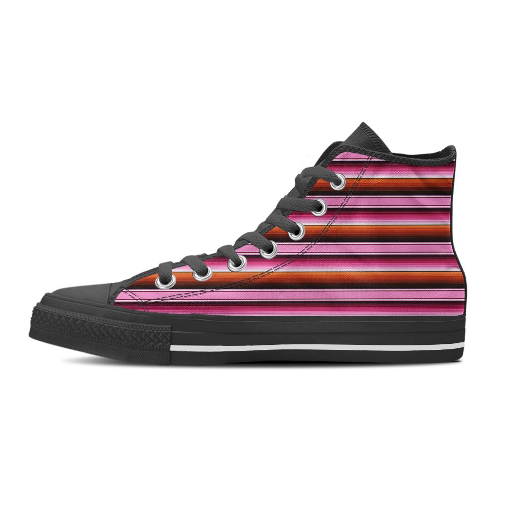 Red And Pink Mexican Baja Women's High Top Shoes-grizzshop