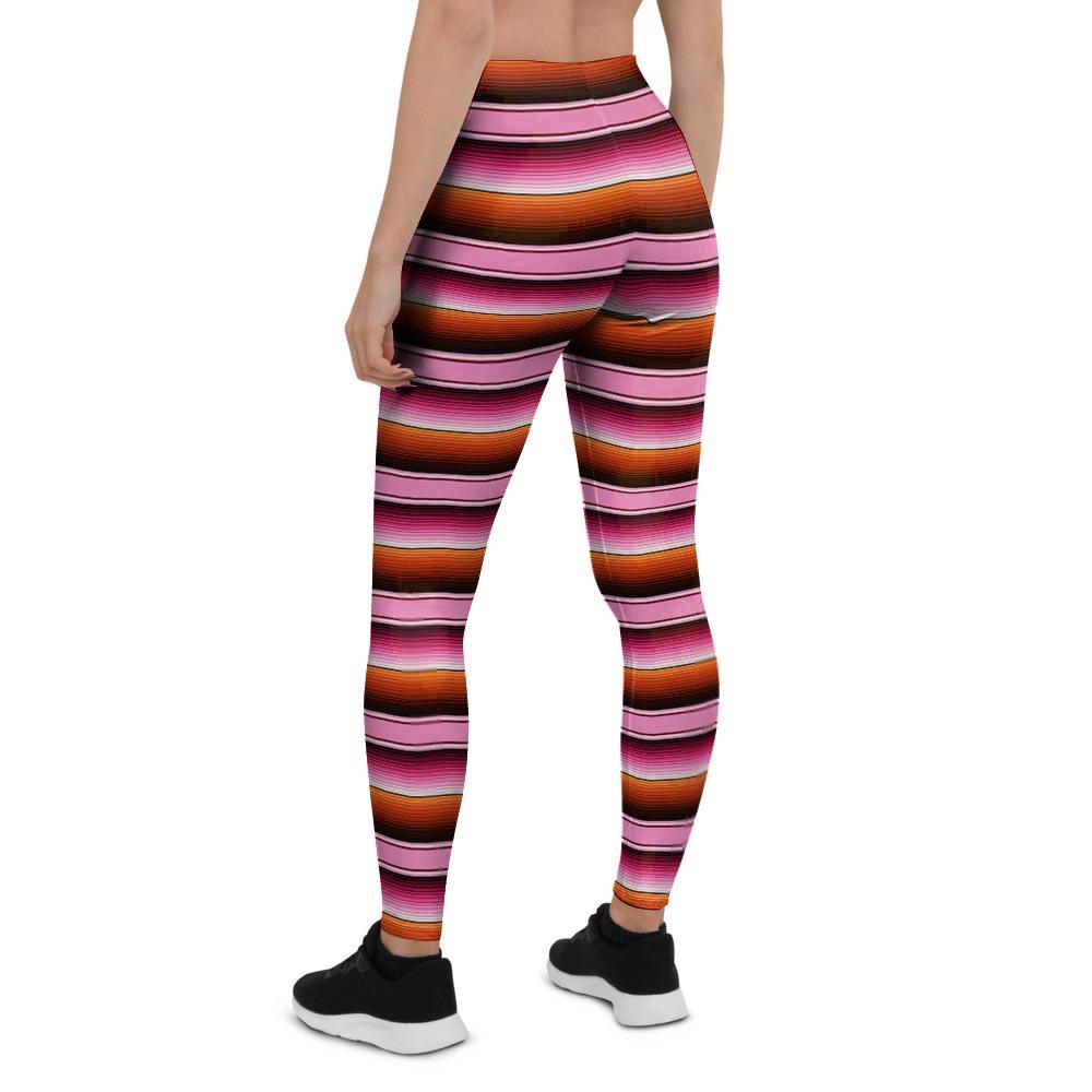 Red And Pink Mexican Baja Women's Leggings-grizzshop