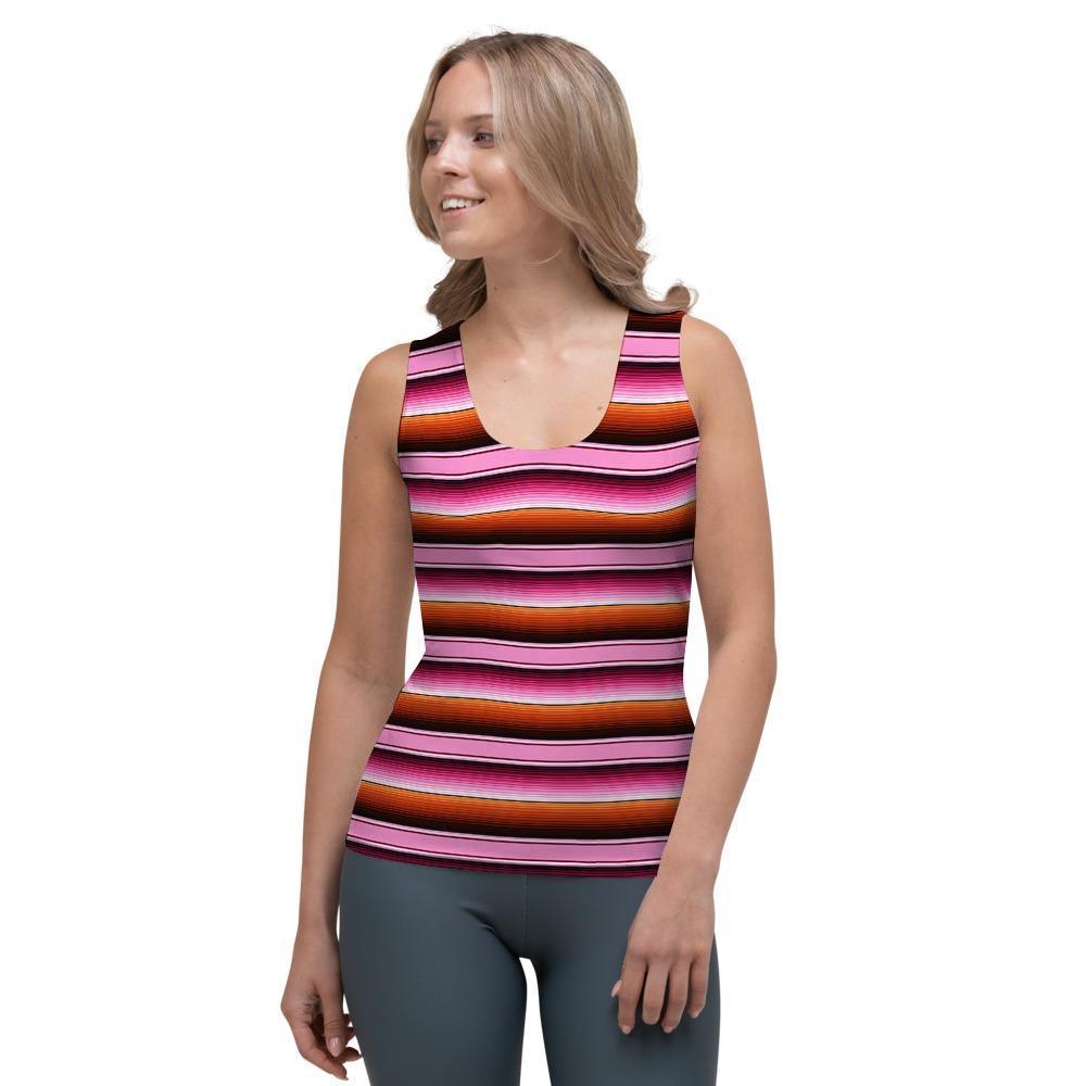 Red And Pink Mexican Baja Women's Tank Top-grizzshop
