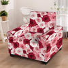 Red And Pink Rose Floral Armchair Cover-grizzshop