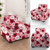 Red And Pink Rose Floral Armchair Cover-grizzshop