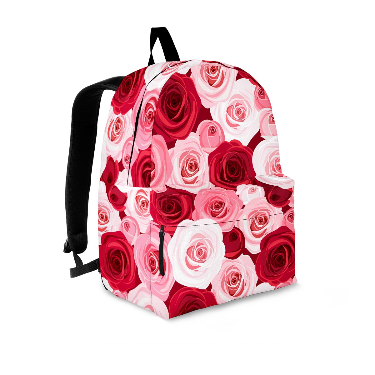 Red And Pink Rose Floral Backpack-grizzshop