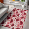 Red And Pink Rose Floral Floor Mat-grizzshop