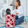 Red And Pink Rose Floral Laundry Basket-grizzshop