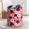 Red And Pink Rose Floral Laundry Basket-grizzshop