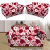 Red And Pink Rose Floral Loveseat Cover-grizzshop