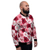 Red And Pink Rose Floral Men's Bomber Jacket-grizzshop