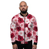 Red And Pink Rose Floral Men's Bomber Jacket-grizzshop