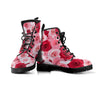 Red And Pink Rose Floral Men's Boots-grizzshop