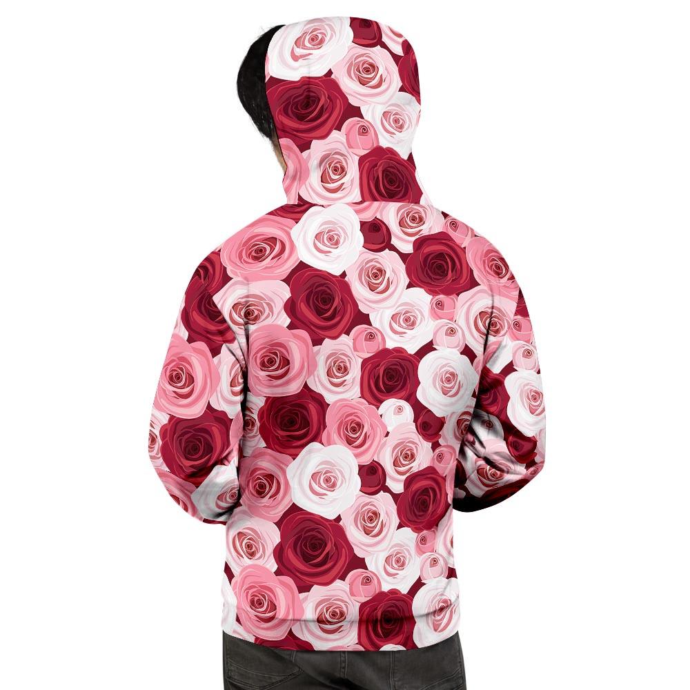 Red And Pink Rose Floral Men's Hoodie-grizzshop