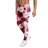 Red And Pink Rose Floral Men's Leggings-grizzshop