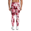 Red And Pink Rose Floral Men's Leggings-grizzshop