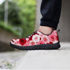 Red And Pink Rose Floral Men's Sneakers-grizzshop