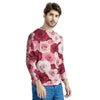 Red And Pink Rose Floral Men's Sweatshirt-grizzshop