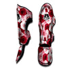 Red And Pink Rose Floral Muay Thai Shin Guard-grizzshop