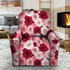 Red And Pink Rose Floral Recliner Cover-grizzshop