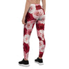 Red And Pink Rose Floral Women's Leggings-grizzshop