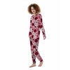 Red And Pink Rose Floral Women's Pajamas-grizzshop