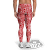 Red And White Chinese Tiger Print Pattern Men's Leggings-grizzshop