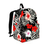 Red And White Hibiscus Flowers Hawaiian Print Backpack-grizzshop