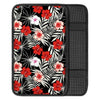 Red And White Hibiscus Flowers Hawaiian Print Car Console Cover-grizzshop