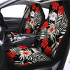 Red And White Hibiscus Flowers Hawaiian Print Car Seat Covers-grizzshop