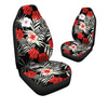 Red And White Hibiscus Flowers Hawaiian Print Car Seat Covers-grizzshop