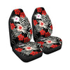 Red And White Hibiscus Flowers Hawaiian Print Car Seat Covers-grizzshop