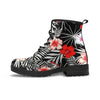 Red And White Hibiscus Flowers Hawaiian Print Men's Boots-grizzshop