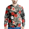 Red And White Hibiscus Flowers Hawaiian Print Men's Sweatshirt-grizzshop