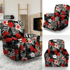 Red And White Hibiscus Flowers Hawaiian Print Recliner Cover-grizzshop