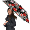 Red And White Hibiscus Flowers Hawaiian Print Umbrella-grizzshop