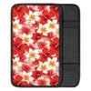 Red And White Hibiscus Hawaiian Print Car Console Cover-grizzshop