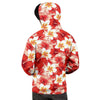 Red And White Hibiscus Hawaiian Print Men's Hoodie-grizzshop