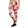 Red And White Hibiscus Hawaiian Print Women's Leggings-grizzshop