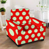 Red And White Polka Dot Armchair Cover-grizzshop