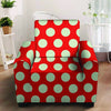 Red And White Polka Dot Armchair Cover-grizzshop