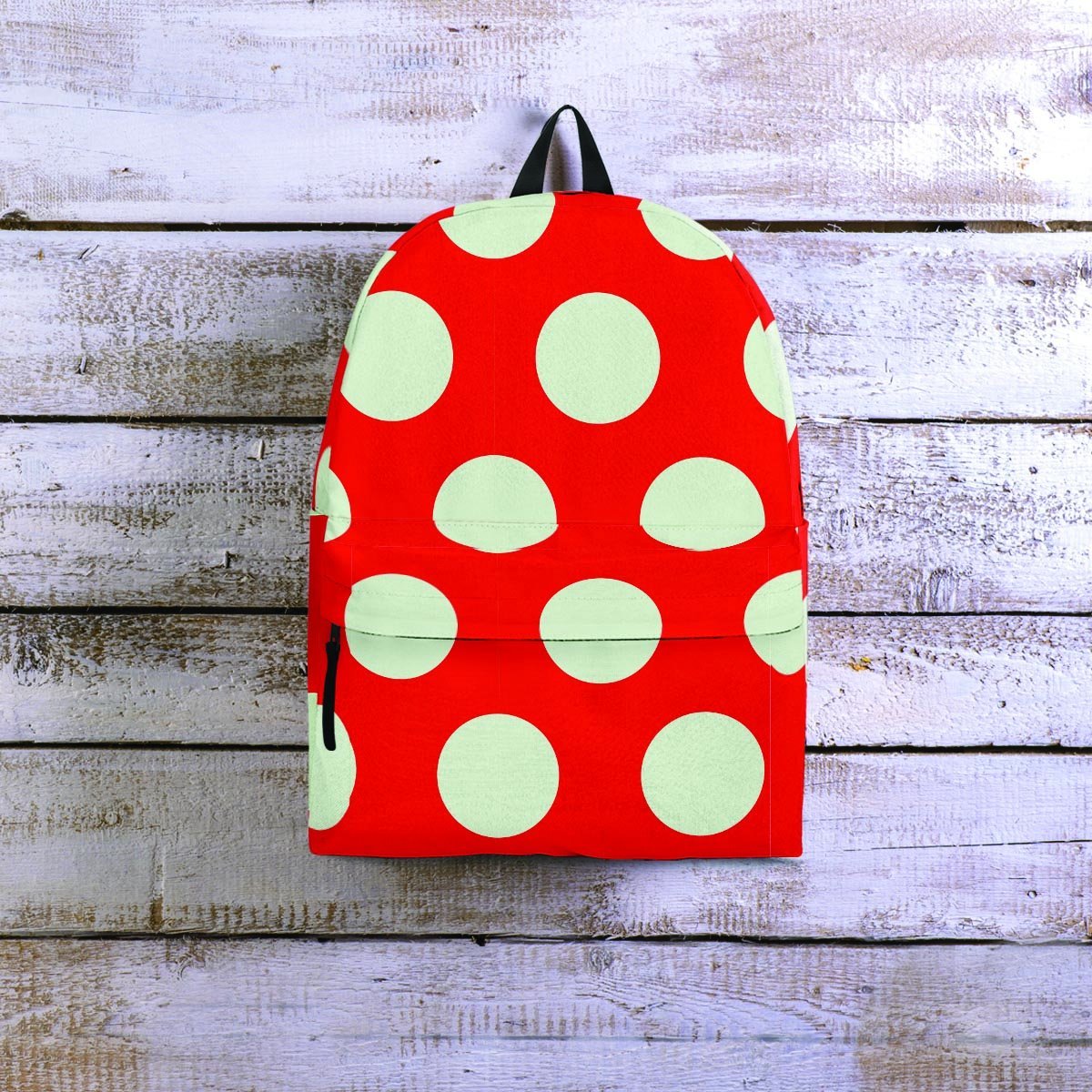 Red And White Polka Dot Backpack-grizzshop