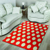 Red And White Polka Dot Floor Mat-grizzshop