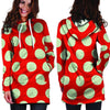 Red And White Polka Dot Hoodie Dress-grizzshop