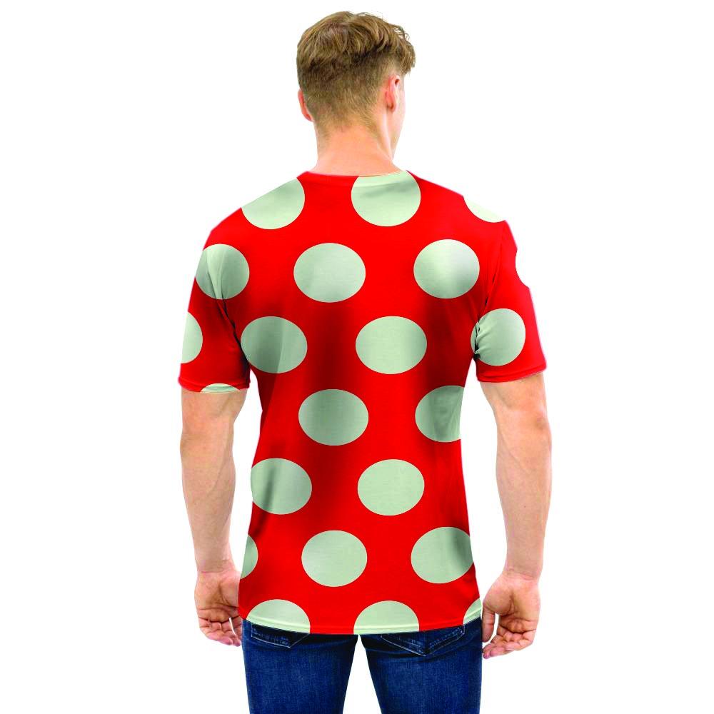 Red And White Polka Dot Men T Shirt-grizzshop