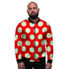 Red And White Polka Dot Men's Bomber Jacket-grizzshop