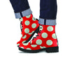 Red And White Polka Dot Men's Boots-grizzshop